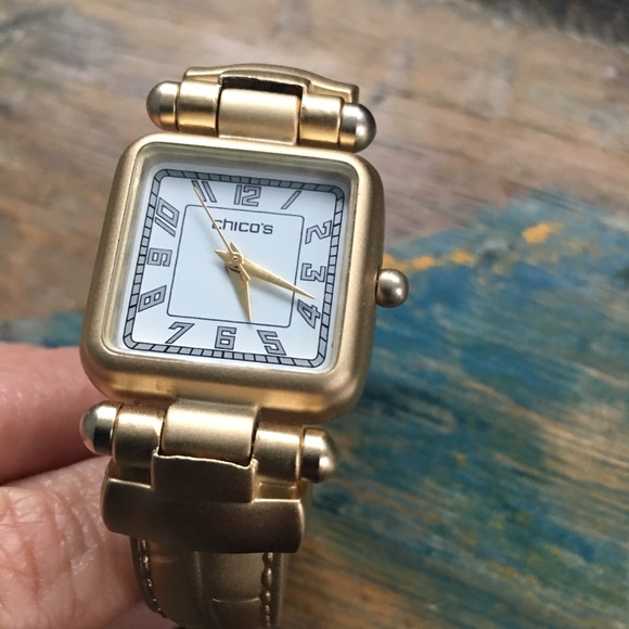 Chico's Accessories - Gold Cuff Watch w/ New Battery. Cute-Looks New!